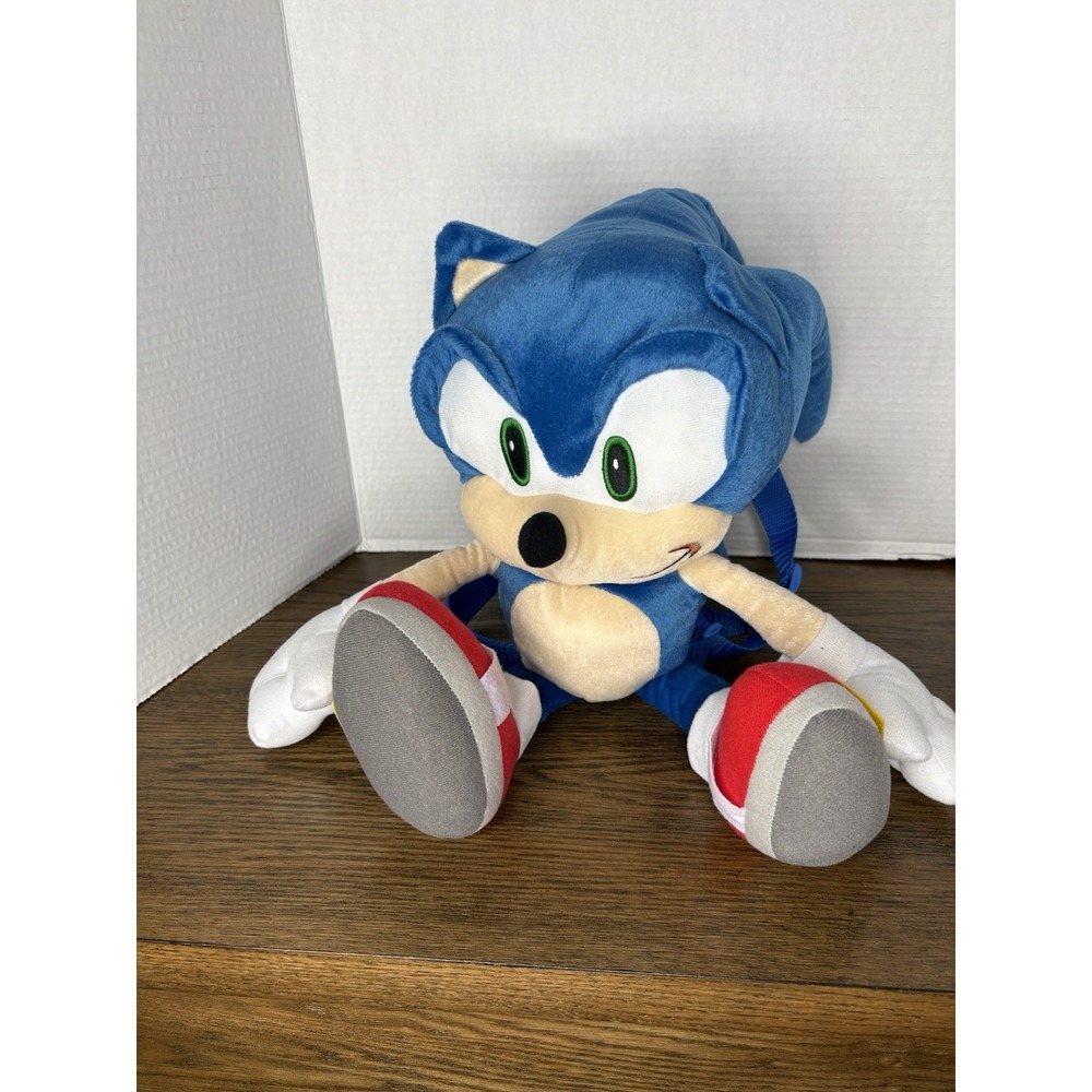 Sonic The Hedgehog 16" Large Plush Backpack Stuffed Figure New With Tag